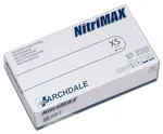 Archdale Nitrimax Перчатки смотровые нитриловые нестерильные неопудренные текстурированные, XS, перчатки неопудренные, пара, 50 шт, белые фото