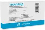 Тиаприд, 50 мг/мл, раствор для внутривенного и внутримышечного введения, 2 мл, 10 шт. фото 