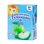 Бабушкино Лукошко Сок, сок, 200 мл, 1 шт, яблоко, с мякотью, без сахара фото