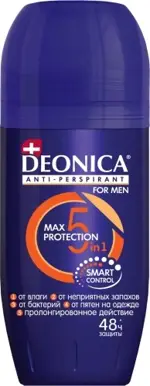 Deonica for men антиперспирант 5 protection, антиперспирант ролик, 50 мл, 1 шт. фото