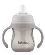 Lubby Поильник-непроливайка с ручками и мягким силиконовым носиком, 6+ мес, 180 мл, 1 шт, арт. 30991 фото 2