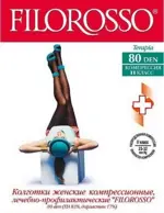 Filorosso колготки компрессионные лечебно-профилактические 80 den 2 класс компрессии, р. 2, 1 шт, бежевого цвета фото