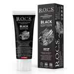 ROCS Зубная паста Black Edition черная отбеливающая, паста зубная, 74 г, 1 шт, без фтора фото 