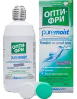Опти-Фри Рure Moist Раствор, раствор для обработки и хранения мягких контактных линз, 300 мл, 1 шт, в комплекте с контейнером для хранения линз фото
