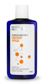 Krassa med Шампунь для чувствительной кожи головы, шампунь, 150 мл, 1 шт, пантенол + череда фото 2