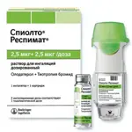 Спиолто Респимат, 2.5 мкг + 2.5 мкг/доза, раствор для ингаляций дозированный, 4 мл, 1 шт, в комплекте с ингалятором Респимат фото