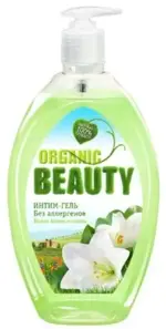 Organic Beauty интим-гель для интимной гигиены, гель, 500 мл, 1 шт, белая лилия и олива фото
