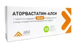 Аторвастатин-АЛСИ, 20 мг, таблетки, покрытые пленочной оболочкой, 30 шт. фото