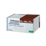 Ко-Вамлосет, 10 мг+160 мг+25 мг, таблетки, покрытые пленочной оболочкой, 90 шт. фото