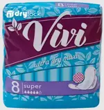 Vivi Ultra Super dry Maxi прокладки женские гигиенические, прокладки гигиенические, 8 шт, 5 капель фото