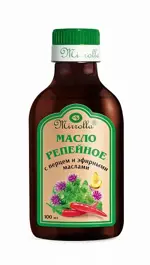 Масло репейное с перцем и эфирными маслами, маска для волос, 100 мл, 1 шт. фото