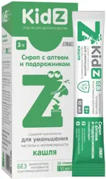 Kidz Сироп с алтеем и подорожником стик, сироп в стиках, 10 мл, 10 шт. фото