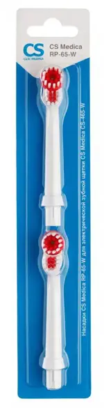 CS Medica RP-65-W Насадки для электрических зубных щеток CS Medica CS-465-W/CS-466-W, 2 шт, красного цвета CS Medica RP-65-W Насадки для электрических зубных щеток CS Medica CS-465-W/CS-466-W, 2 шт, красного цвета фото 1