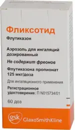 Фликсотид, 125 мкг/доза, аэрозоль для ингаляций дозированный, 1 шт, 60 доз фото 