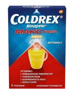 Колдрекс МаксГрипп, порошок для приготовления раствора для приема внутрь, 6.427 г, 5 шт, лимон фото