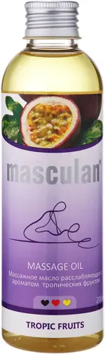 Masculan масло массажное расслабляющее, 200 мл, 1 шт, тропические фрукты фото