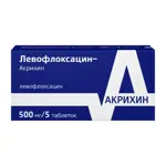 Левофлоксацин-Акрихин, 500 мг, таблетки, покрытые пленочной оболочкой, 5 шт. фото 1