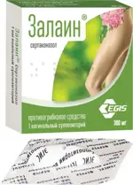 Залаин, 300 мг, суппозитории вагинальные, 1 шт. фото