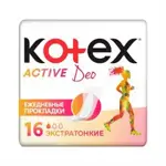 Kotex Active Deo Прокладки ежедневные, прокладки гигиенические, 16 шт, экстратонкие фото