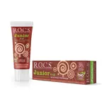 ROCS Junior, паста зубная, 74 г, 1 шт, шоколад + карамель, без фтора, 6-12 лет фото