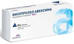 Бисопролол Авексима, 10 мг, таблетки, покрытые пленочной оболочкой, 60 шт. Бисопролол Авексима, 10 мг, таблетки, покрытые пленочной оболочкой, 60 шт. фото 1