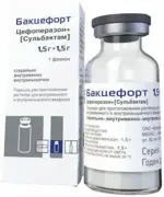 Бакцефорт, 1.5 г + 1.5 г, порошок для приготовления раствора для внутривенного и внутримышечного введения, 1 шт. фото