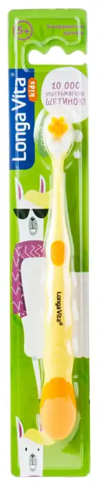 Longa Vita Kids Зубная щетка детская 10000 щетинок, щетка зубная, 1 шт, цвет в ассортименте, ультрамягкая щетина, для детей с 5 лет фото 4