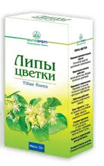 Липы цветки, сырье растительное измельченное, 50 г, 1 шт. фото