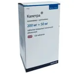 Калетра, 200 мг+50 мг, таблетки, покрытые пленочной оболочкой, 120 шт. фото 