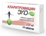 Кларитромицин Экозитрин, 250 мг, таблетки, покрытые пленочной оболочкой, 14 шт. фото