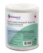Клинса Бинт эластичный компрессионный, 8 см х 5 м, 1 шт, средней растяжимости фото