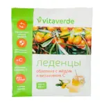 Vita Verde Леденцы с витамином С, леденцы, 60 г, 1 шт, облепиха + мед фото