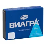 Виагра, 50 мг, таблетки, покрытые пленочной оболочкой, 4 шт. Виагра, 50 мг, таблетки, покрытые пленочной оболочкой, 4 шт. фото 3