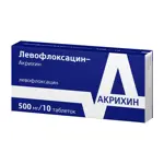 Левофлоксацин-Акрихин, 500 мг, таблетки, покрытые пленочной оболочкой, 10 шт. фото 4