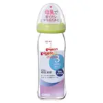 Pigeon бутылочка SofTouch Peristaltic Plus премиальное стекло, 240 мл, 1 шт, с широким горлышком фото