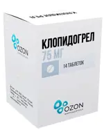 Клопидогрел, 75 мг, таблетки, покрытые пленочной оболочкой, 14 шт. фото 