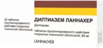 Дилтиазем Ланнахер, 90 мг, таблетки пролонгированного действия, покрытые пленочной оболочкой, 20 шт. фото 