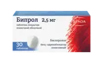 Бипрол, 2.5 мг, таблетки, покрытые пленочной оболочкой, 30 шт. Бипрол, 2.5 мг, таблетки, покрытые пленочной оболочкой, 30 шт. фото 1