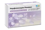 Норфлоксацин Реневал, 400 мг, таблетки, покрытые пленочной оболочкой, 20 шт. фото 