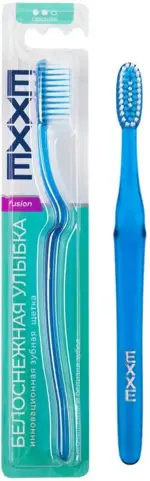 Exxe Fusion Белоснежная улыбка, щетка зубная, 1 шт, цвет в ассортименте, средней жесткости фото