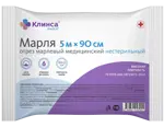 Клинса марля нестерильная, 5 м х 90 см, 1 шт, 32 г/м2, высокая плотность фото