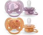 AVENT Ultra Soft Пустышка силиконовая с футляром, 6-18 месяцев, 2 шт, арт. SCF091/18 AVENT Ultra Soft Пустышка силиконовая с футляром, 6-18 месяцев, 2 шт, арт. SCF091/18 фото 2