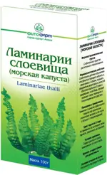 Ламинарии слоевища - морская капуста, сырье растительное измельченное, 100 г, 1 шт. фото