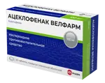 Ацеклофенак Велфарм, 100 мг, таблетки, покрытые пленочной оболочкой, 60 шт. фото 