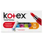 Kotex Normal тампоны женские гигиенические, тампоны женские гигиенические, 16 шт. фото 