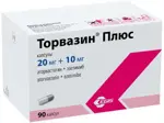 Торвазин Плюс, 20 мг + 10 мг, капсулы, 90 шт. Торвазин Плюс, 20 мг + 10 мг, капсулы, 90 шт. фото 2