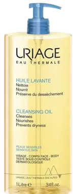 Uriage Huile Lavante, масло для душа, 1 л, 1 шт, очищающее пенящееся фото