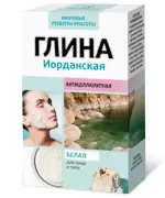 Глина косметическая Иорданская белая для лица и тела, порошок, 100 г, 1 шт, антицеллюлитная фото