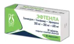 Эфтенла, 300 мг + 300 мг + 600 мг, таблетки, покрытые пленочной оболочкой, 30 шт. фото