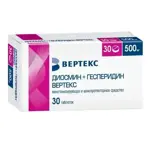 Диосмин + Гесперидин Вертекс, 500 мг, таблетки, покрытые пленочной оболочкой, 30 шт. фото 